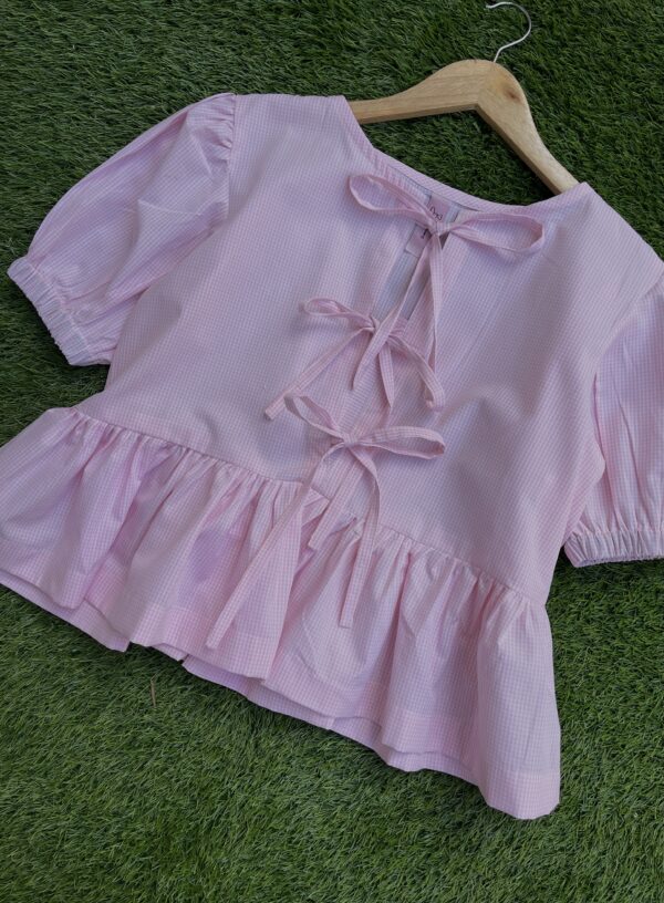 Baby Pink Tie Top - Image 5