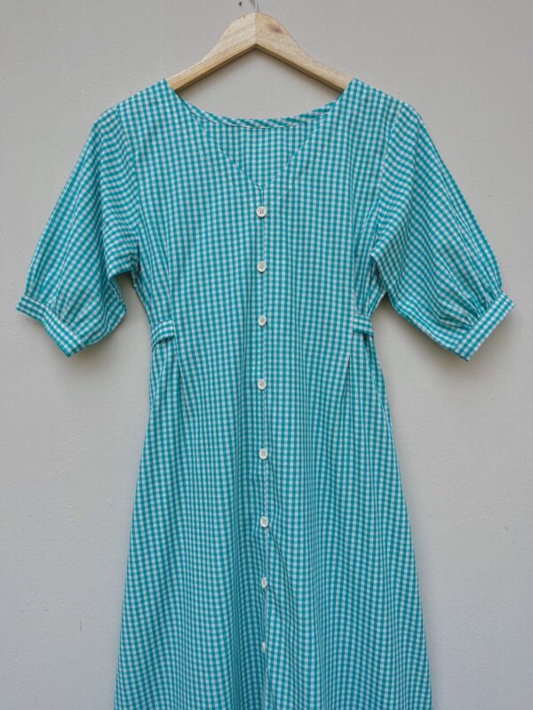 Green Cottage Check Print Dress